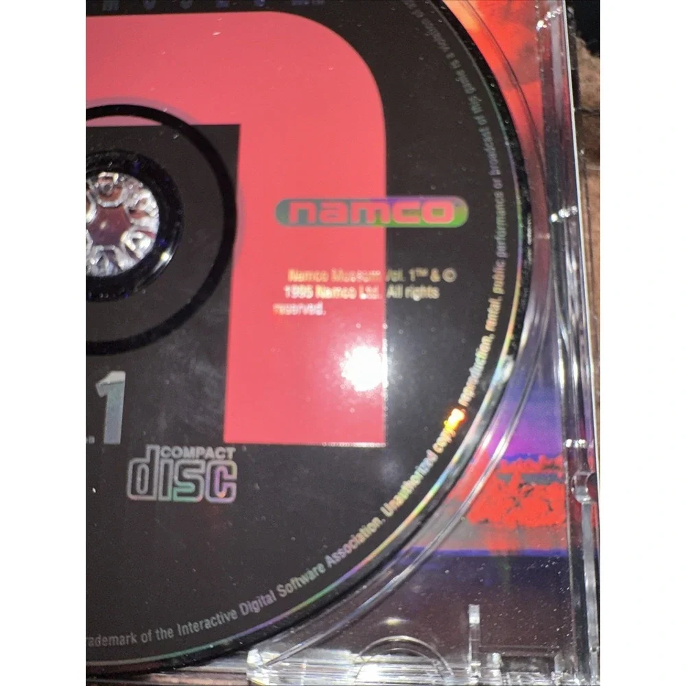 Namco Museum Vol. 1 (Sony PlayStation 1, 1995) Authentic Inc Front Cover/Book